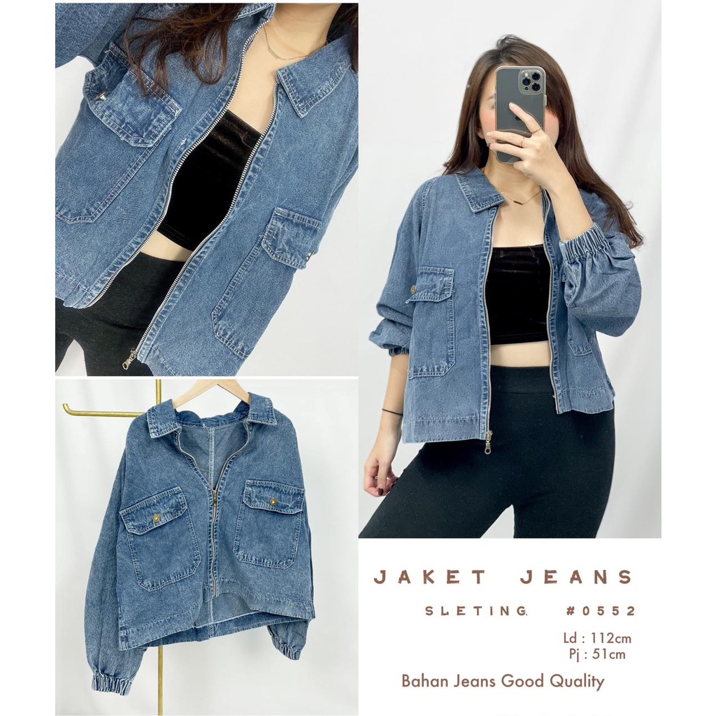 FS - Jaket Jeans Sleting #0552