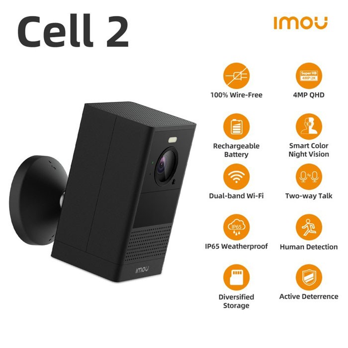 Imou Cell 2 4MP Battery Wireless Camera Wifi IP Cam