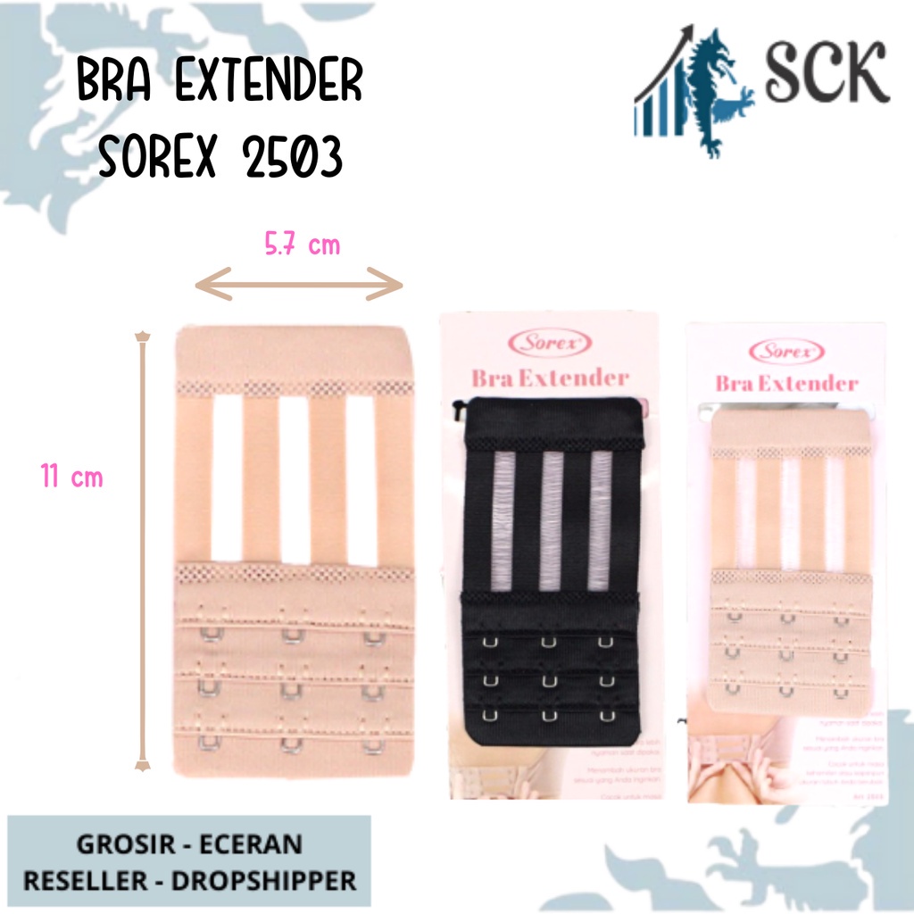 [ISI 3] BH Extender Sambungan Kait Bh Sorex 2501 2502 2503 Kait 3 Susun 2 Panjang / Pakaian Dalam Wanita SOREX