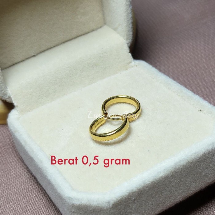 Fred Anting Anak Bulat Emas Muda Setengah Gram