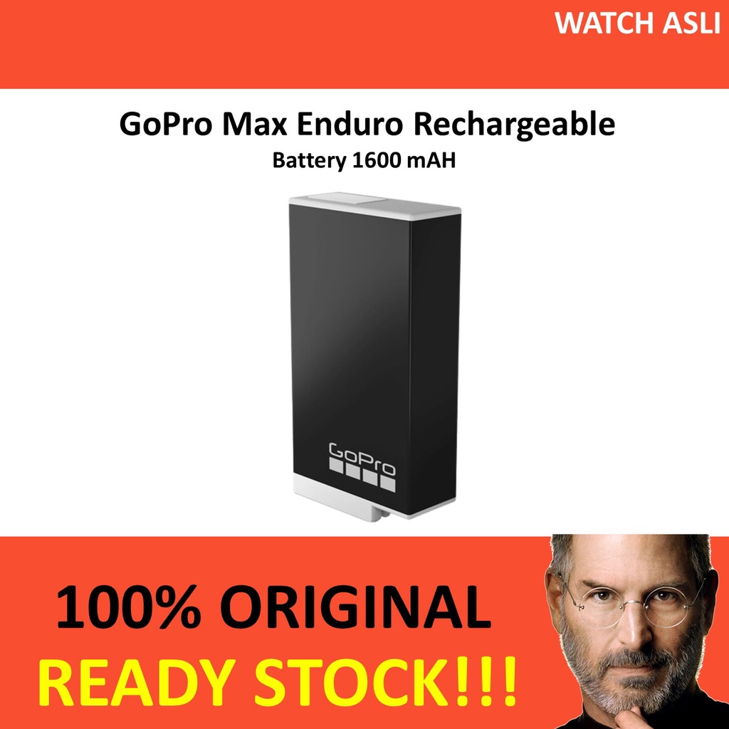 RESMI GoPro MAX Enduro Rechargeable Battery Camera 1600mAh Original