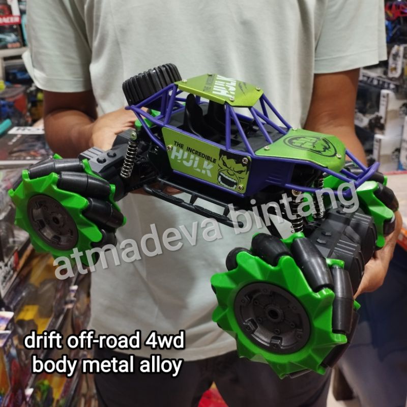 PRODUK- MOBIL REMOTE CONTROL 4X4 4WD RC DRIFTING OFF ROAD BODY METAL 4WD .