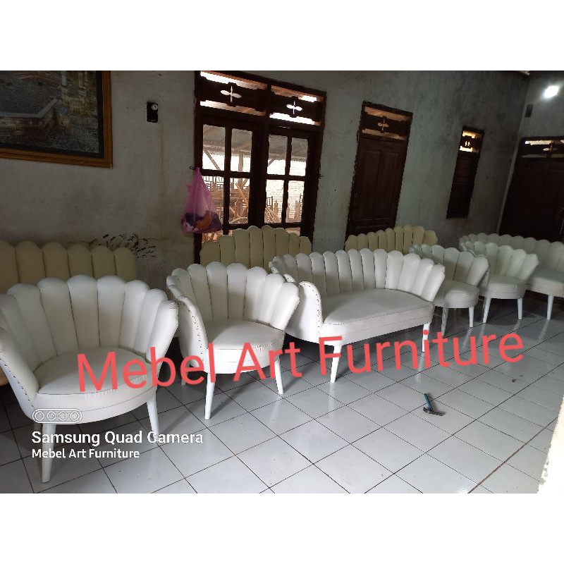 kursi pelaminan kerang / kursi pelaminan lesti bilar / sofa kerang kipas lesti jok oscar anti air be