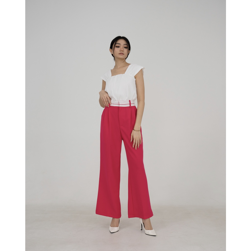 Beige Studio - Pierce Pants | Bawahan Celana Panjang High Waist Kulot Wanita