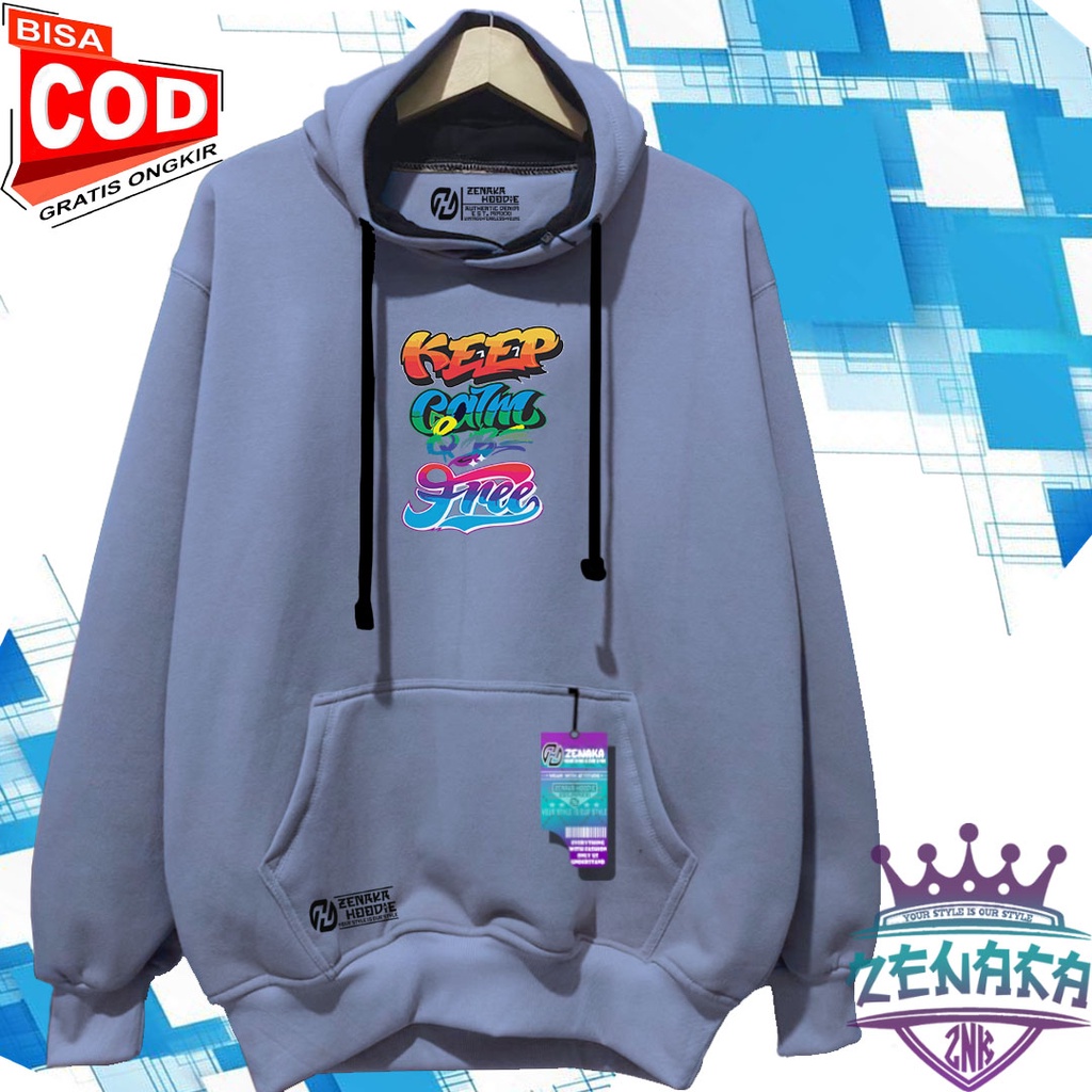 sweater pria distro tebal jaket pria keren terbaru 2023  hoodie pria distro oversize sweater wanita tebal premium hoodie wanita lucu oversize keep calm zenaka hoodie