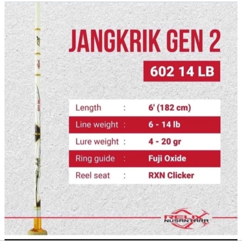 Joran Jangkrik 14lb gen 2 Relix Nusantara
