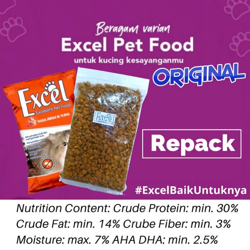 sentrat kucing makanan kucing excel 400gram