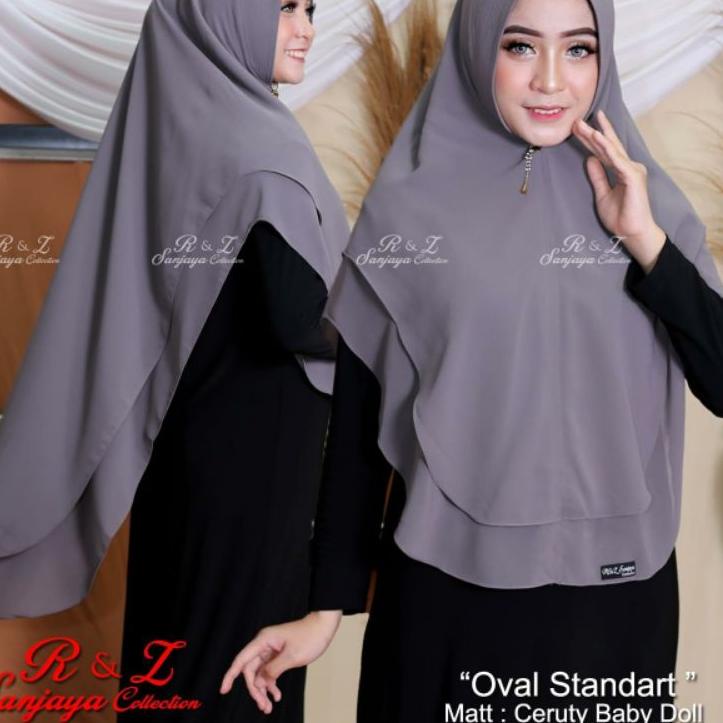 ➦ KHIMAR CERUTY 2 LAYER SABRINA JUMBO/HIJAB KHIMAR OVAL STANDAR/KERUDUNG KHIMAR INSTAN 2 LAYER SYARI