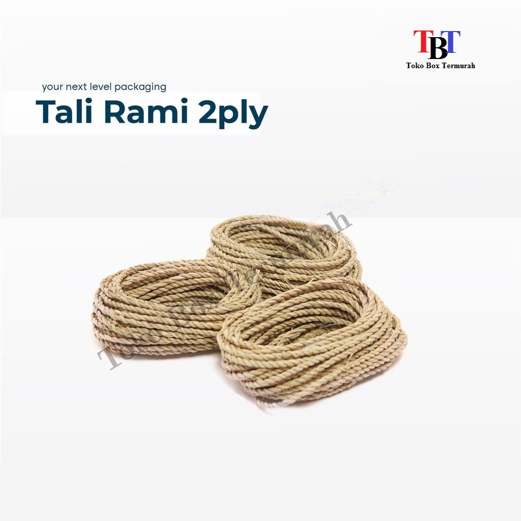 

Tali Rami 2 PLY (+- 5,5 meter) tali/rami/talirami/taliserat/hampers/kado