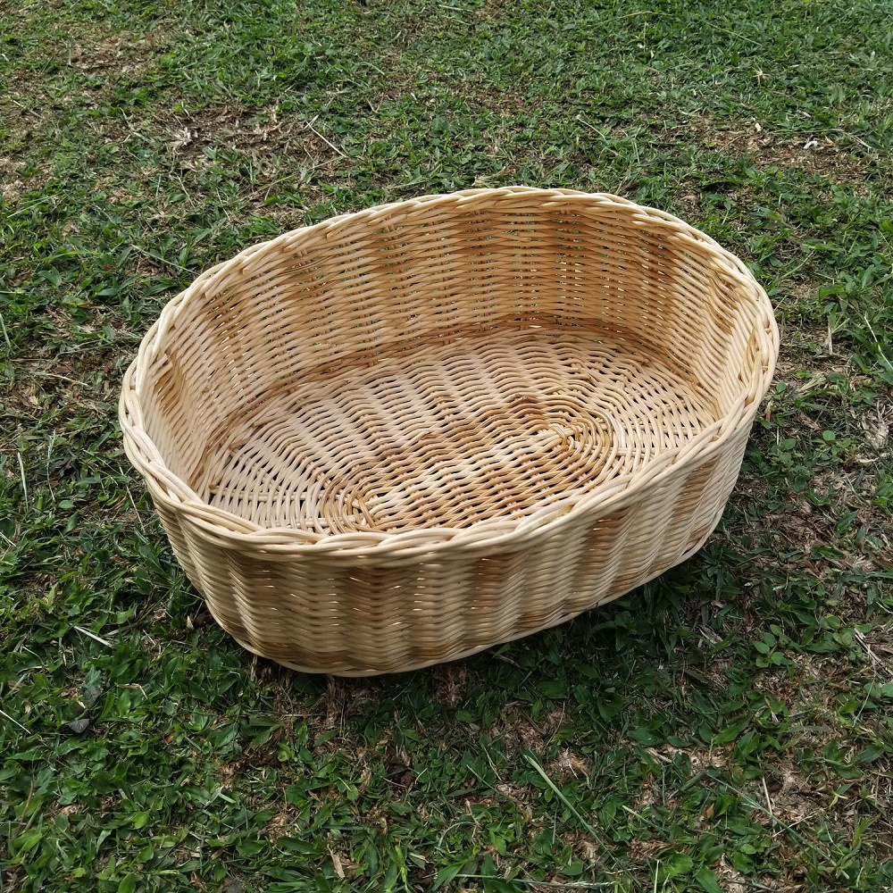 Kerajinan Tangan Rotan - Keranjang Oval 35 x 25 x 12 cm