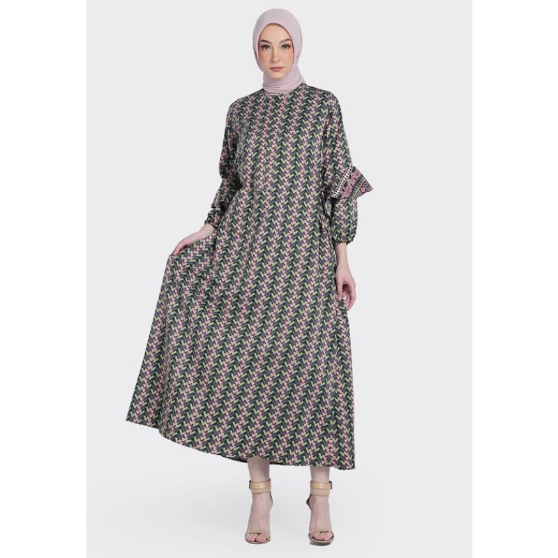 Zoya Atasan Wanita Gamis Muslim Printed Ella Dress