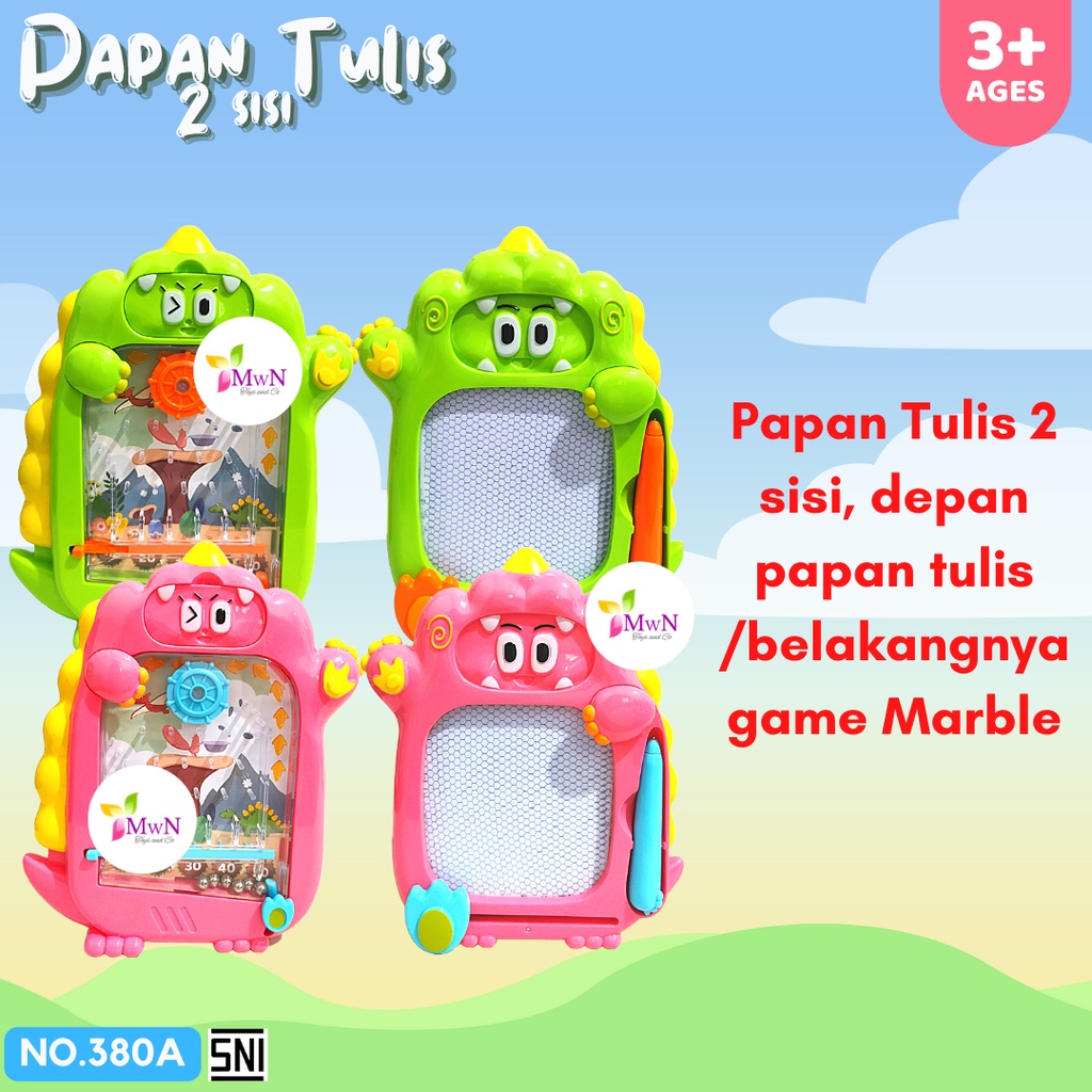 MWN Mainan Papan Tulis Dino 2 in 1 No.380A