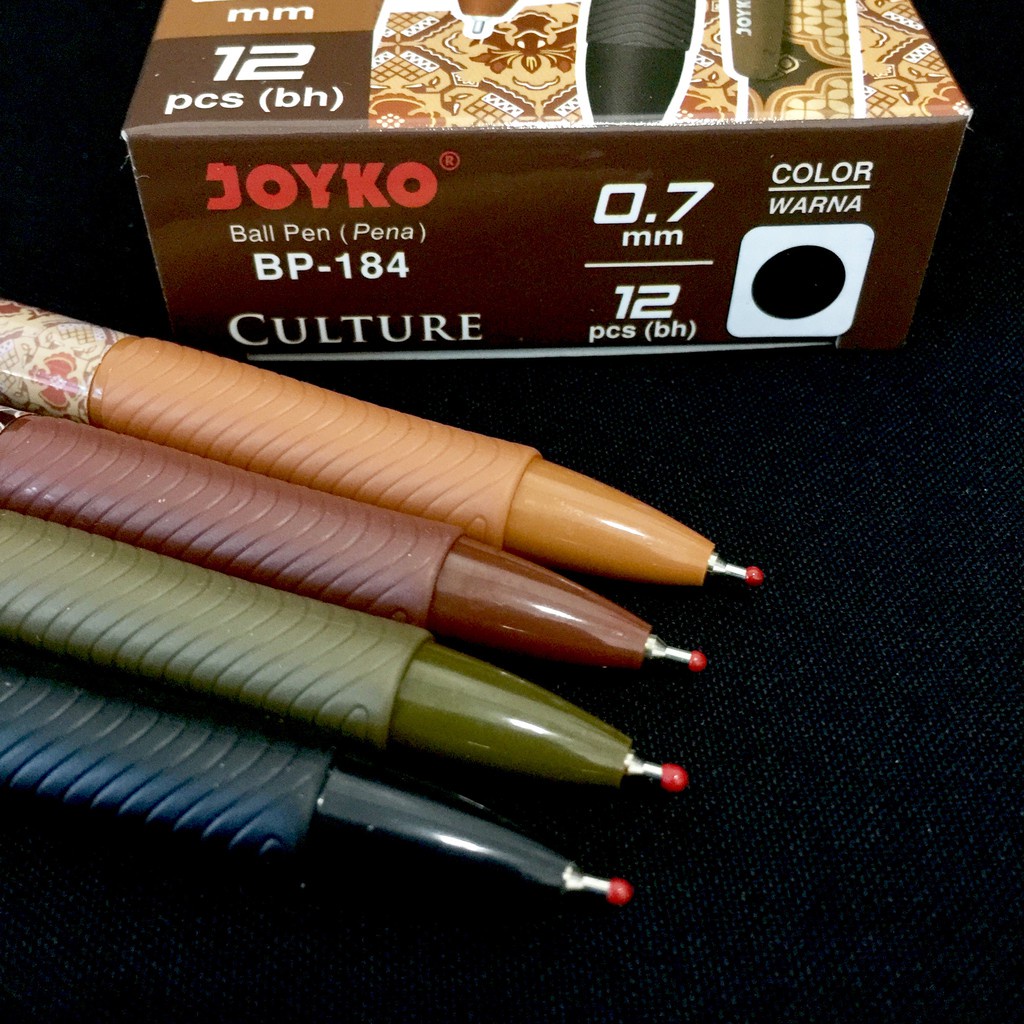 

Terlaris ✨ -( 1 LUSIN) Pulpen Joyko Culture/ Batik 184- 2.2.23