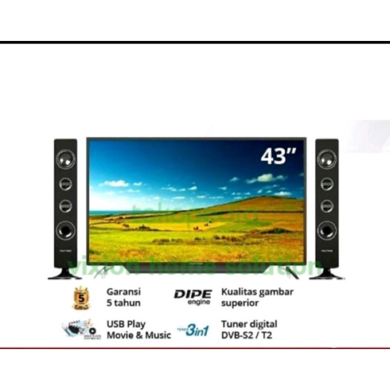 TV LED 43 INCH POLYTRON CINEMAX DIGITAL PLD 43TV1556