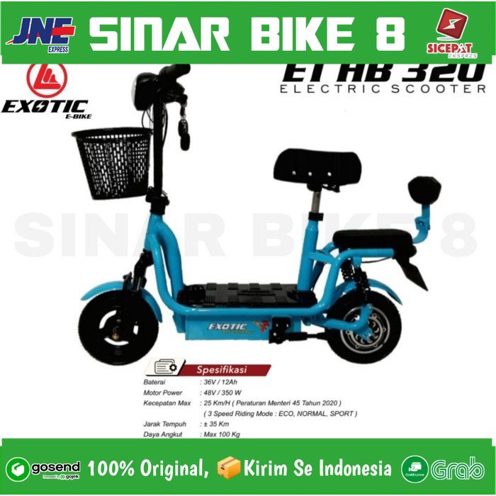 Sepeda Skuter Listrik EXOTIC ET-HB - 320 || Electric Scooter Exotic