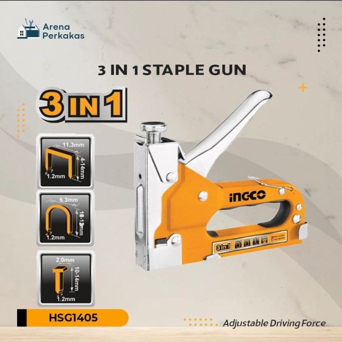 

Best Seller Staples Gun 3-In-1 / Stapler Steples Tembak Staple Gun Ingco Hsg1405