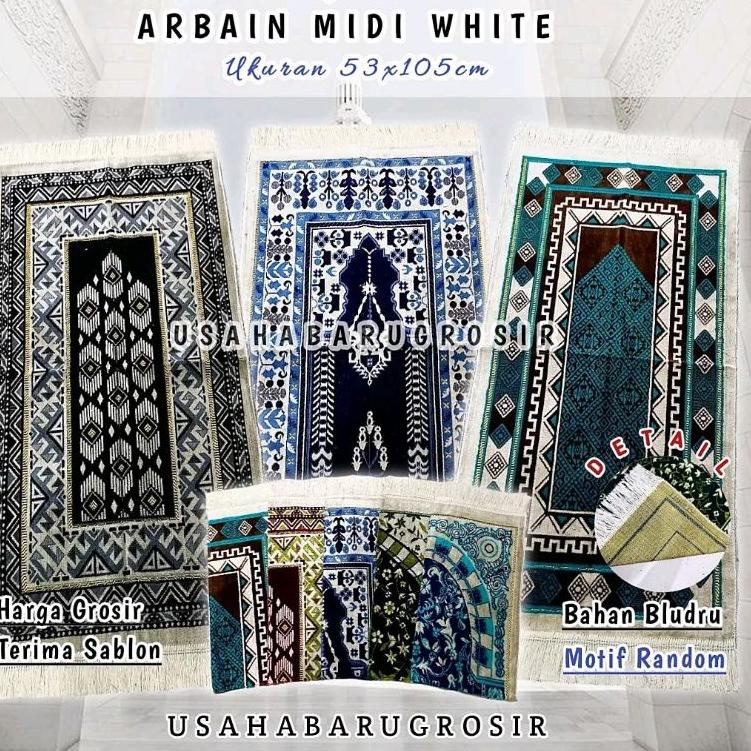 ❆ Cod Sajadah Carpet Arbain Bludru Midi ukuran cm turki turkiye bulu ➧