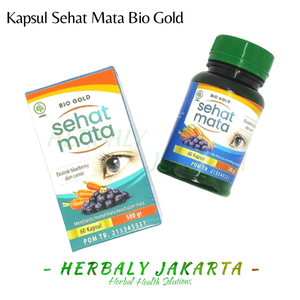 Bio Gold Kapsul Sehat Mata Vitamin Kesehatan Mata Minus , Plus & Iritasi
