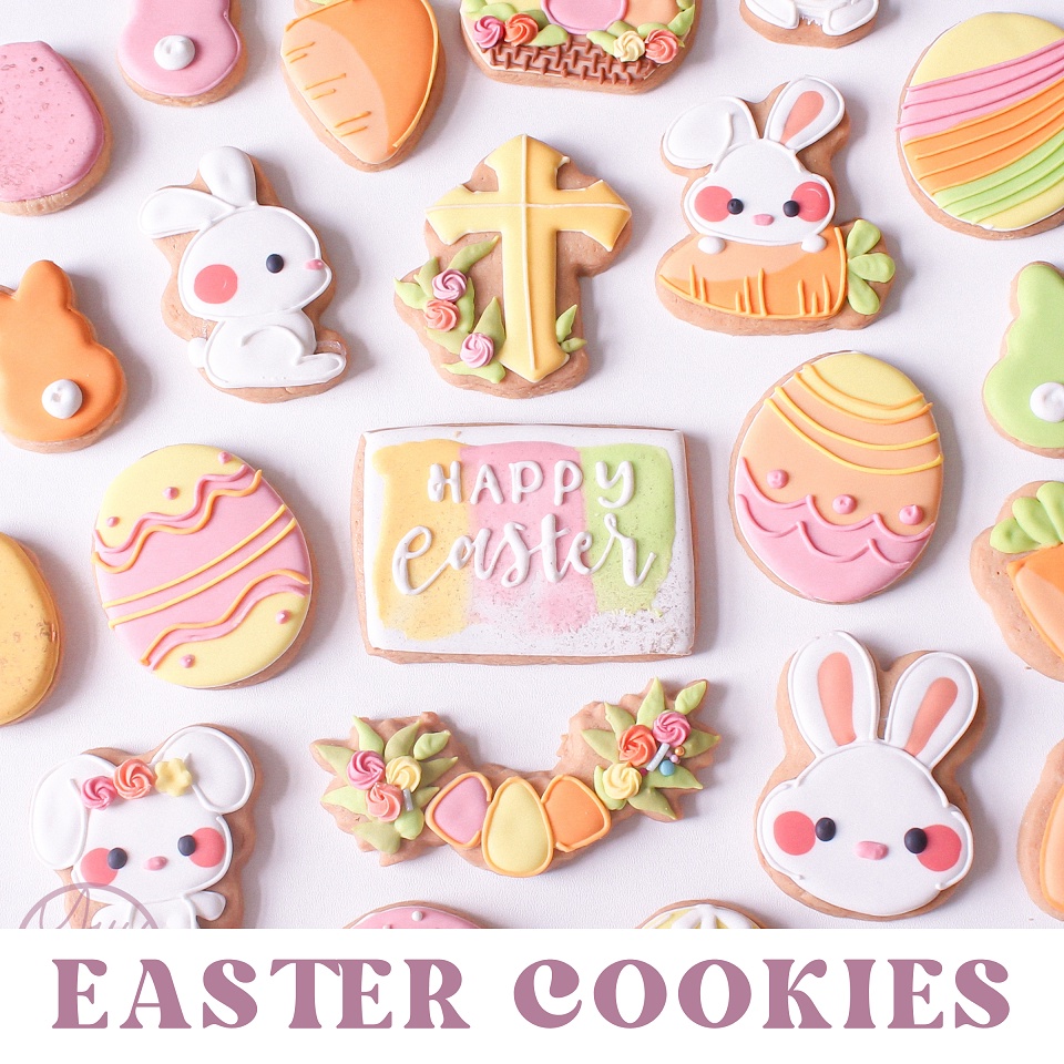 

Easter cookies – (Min 5pcs) Sugar Cookies / Decorated Cookies / Kukis Hias