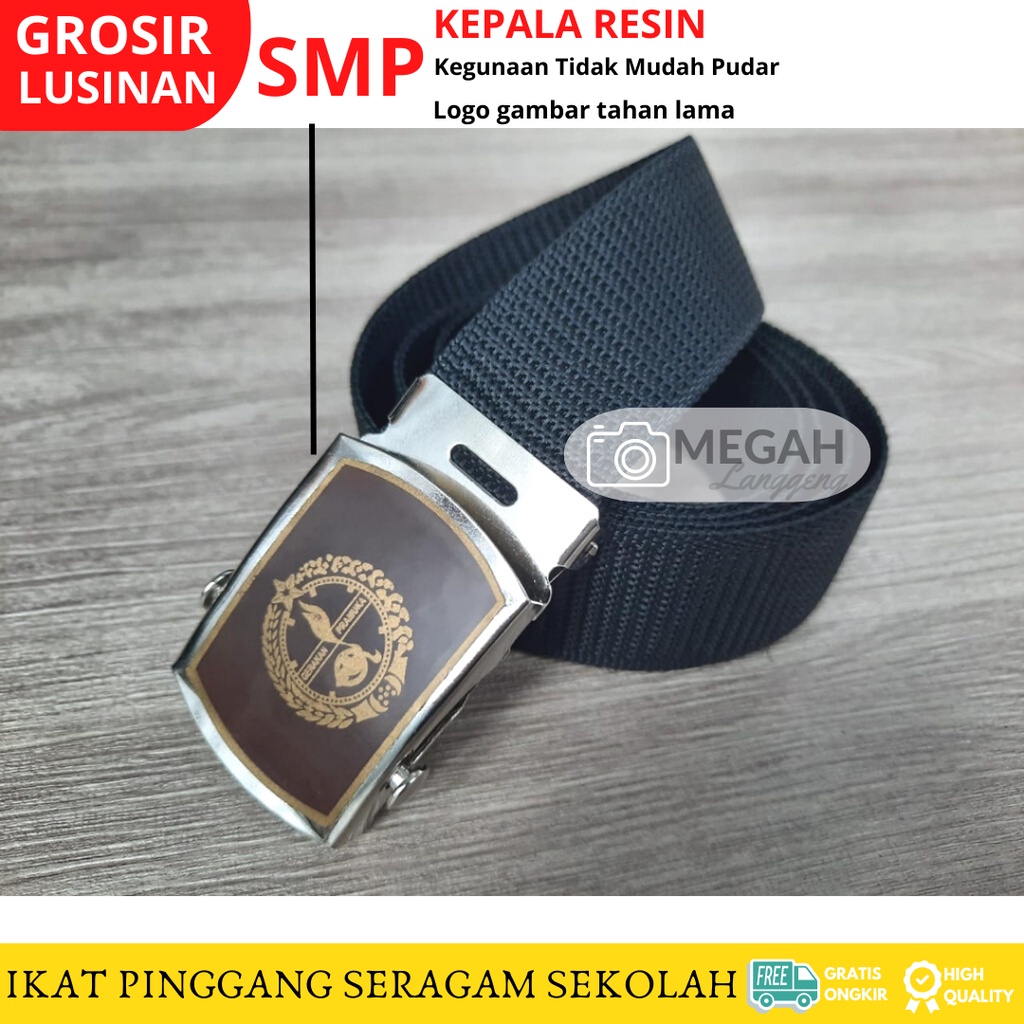 Lusinan sabuk SMP ikat pinggang sekolah - ikat pinggang SMP perlengkapan sekolah - Ikat pinggang sekolah logo SD , SMA , SMP dan SMA pramuka /sabuk nylon. ikat pinggang smp, ikat pinggang sekolah kain.- sabuk kain smp