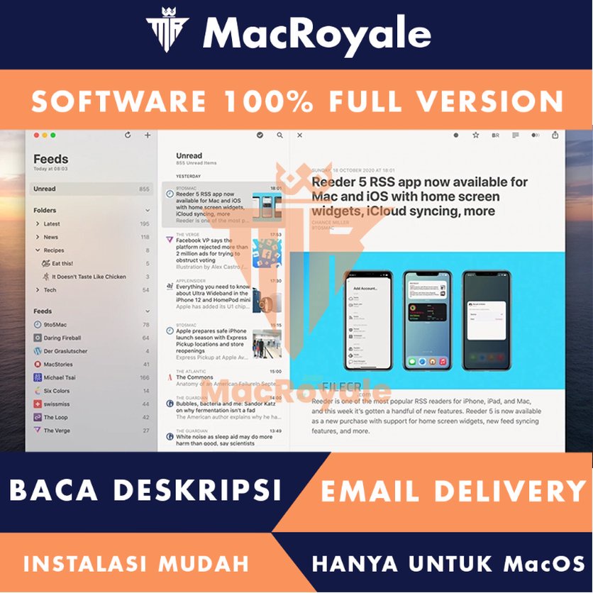 [MacOS] Reeder Full Version Lifetime Full Garansi