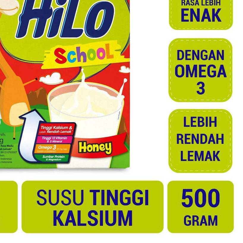 

➻ HiLo School Honey 500 gram - Susu Tinggi Kalsium Rendah Lemak ♛