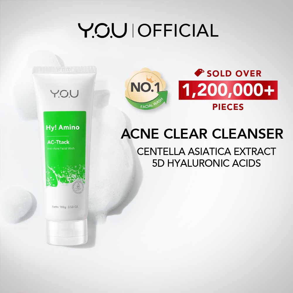 Jual YOU Facial Wash Hy! Amino Anti Acne Sabun Cuci Muka Acnes Creamy