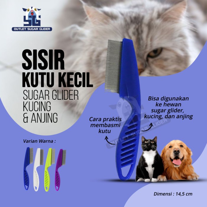 SISIR SERIT MINI SISIR KUTU SUGAR GLIDER KUCING DAN ANJING