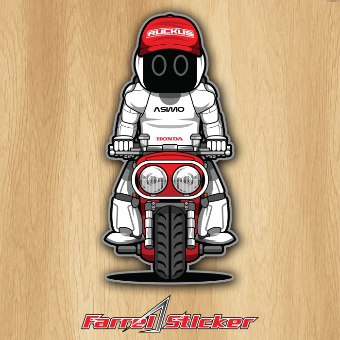 STICKER HONDA MONKEY ASIMO MOTOR