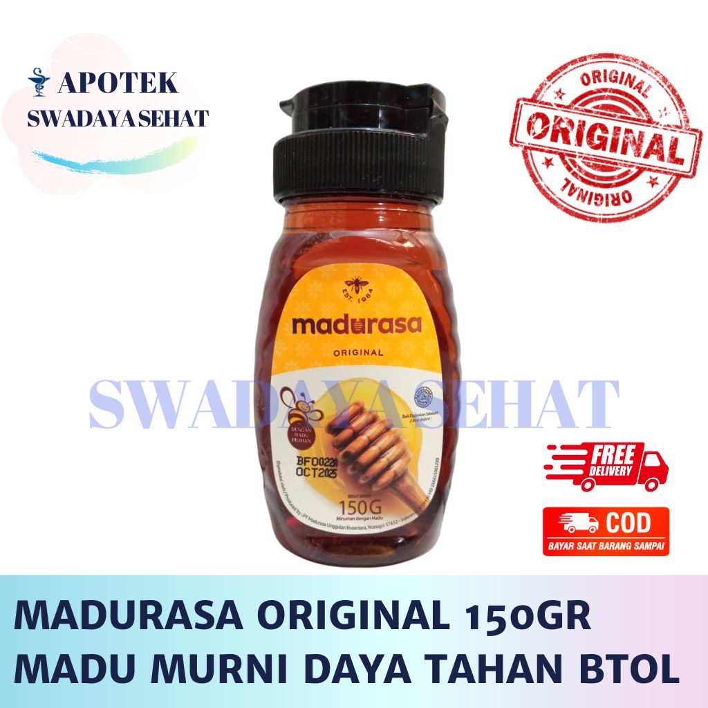 MADURASA MURNI BOTOL 350 GR ORIGINAL JERUK NIPIS 150Gram - Madu Rasa Daya Tahan Tubuh 150 GR 160Gram