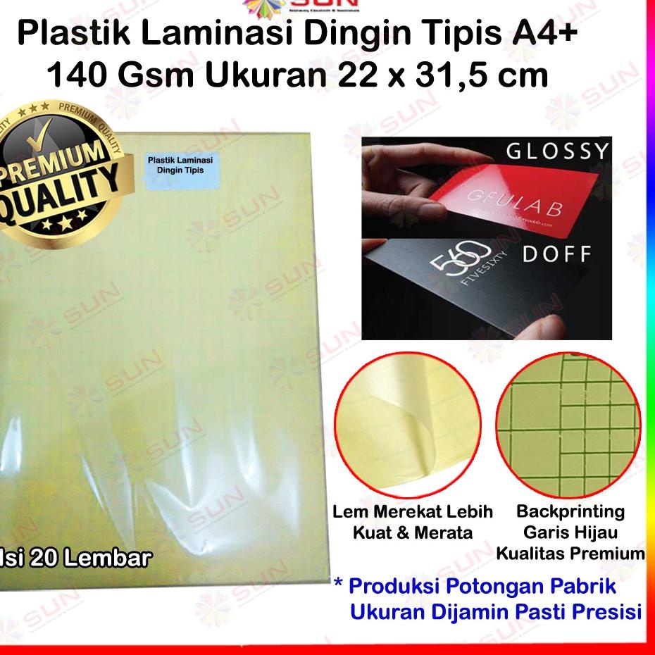 

Garansi Terhemat Plastik Laminasi Dingin 140 gsm A4 isi 20 lembar - Motif Glossy, Doff ( Sticker Bening Transparant Pelapis Kertas Foto Glossy Photo Paper )