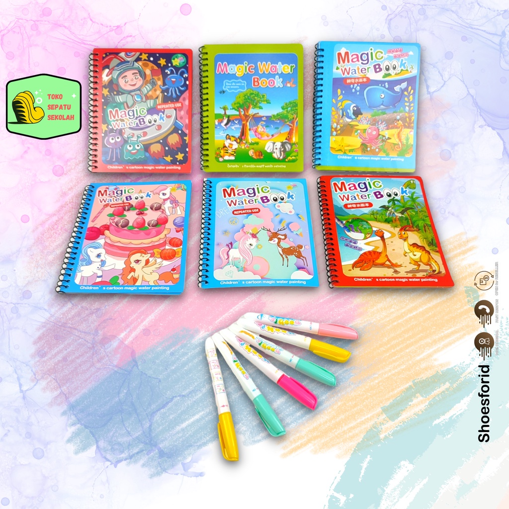 SFK Magic Water Book // buku mewarnai // Buku mewarnai ajaib // Buku mewarnai water doodle