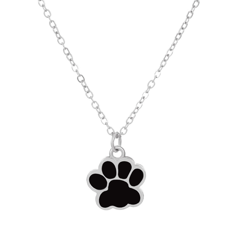 Kalung Paw Kucing Lucu Kucing Hewan Kucing Peliharaan Kucing Akrilik Tutup Botol Kucing Logam Liontin Kalung Untuk Anak-Anak Rantai Choker Perhiasan Hadiah