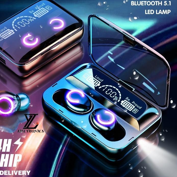 ♚ ⚡YZ（COD）TWS F9-47 Wireless Earphone Headset Bluetooth 5.0 Dengan Mikrofon HIFI Stereo 9D With 3000