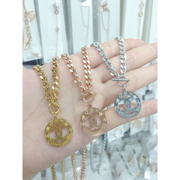 kalung sisik naga ch*n*l titanium anti karat anti luntur