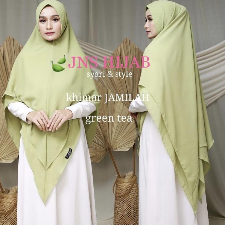 Chekout khimar JAMILAH polos-khimar syari 2 layer jumbo hijab ceruty premium ori jns hijab