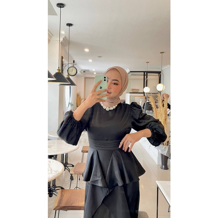 Talita Long Dress Baju Kondangan Gamis Pesta Wudhu Friendly Gaun Prewedding Seragam Bridesmaid