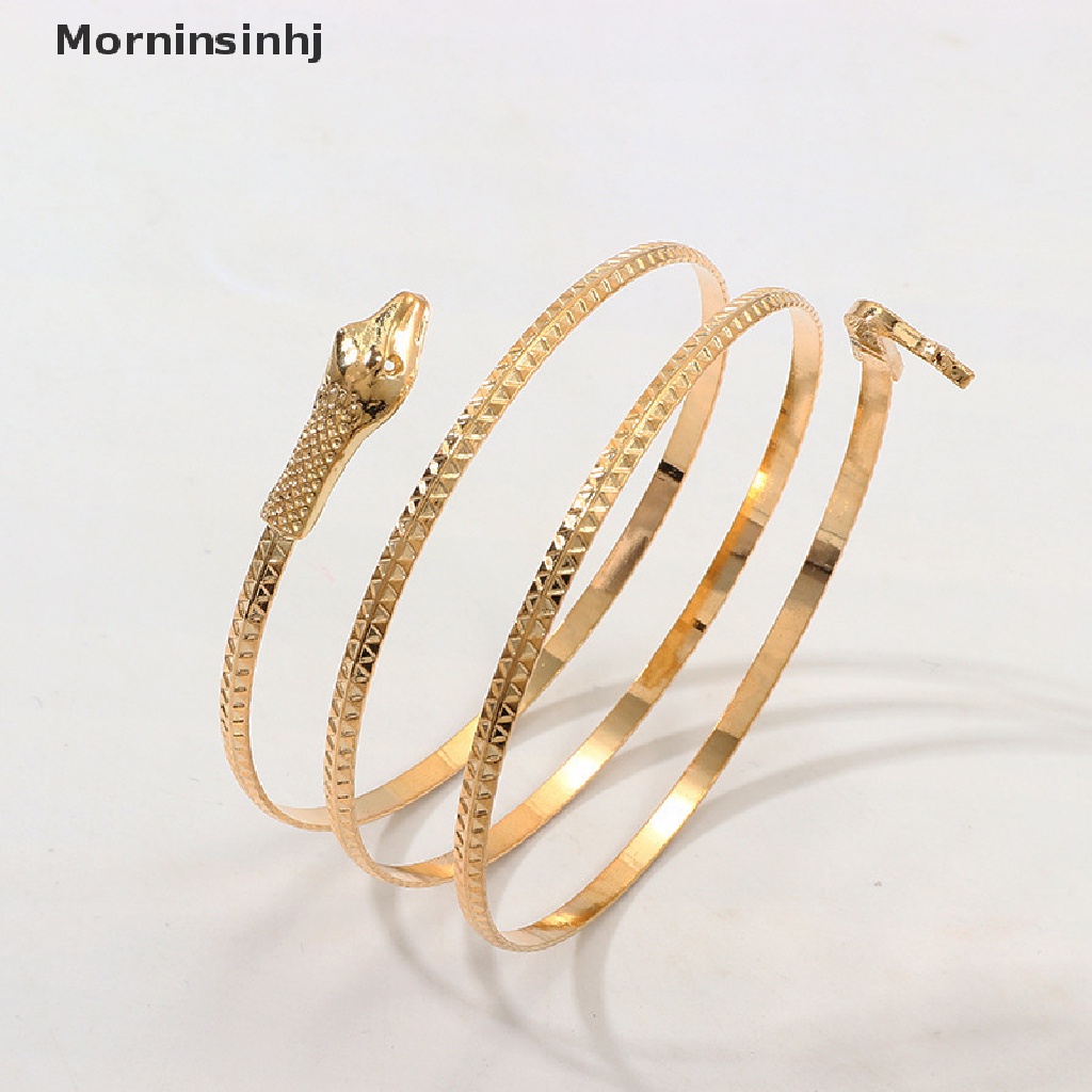 Mornin Punk Open Adjustable Snake Cuff Gelang Wanita Gothic Pergelangan Tangan Bangles Perhiasan Hadiah id