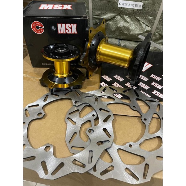 Tromol set crf 150 gold black chromeTromol crf 150 Tromol depan belakang lengkap piringan crf 150