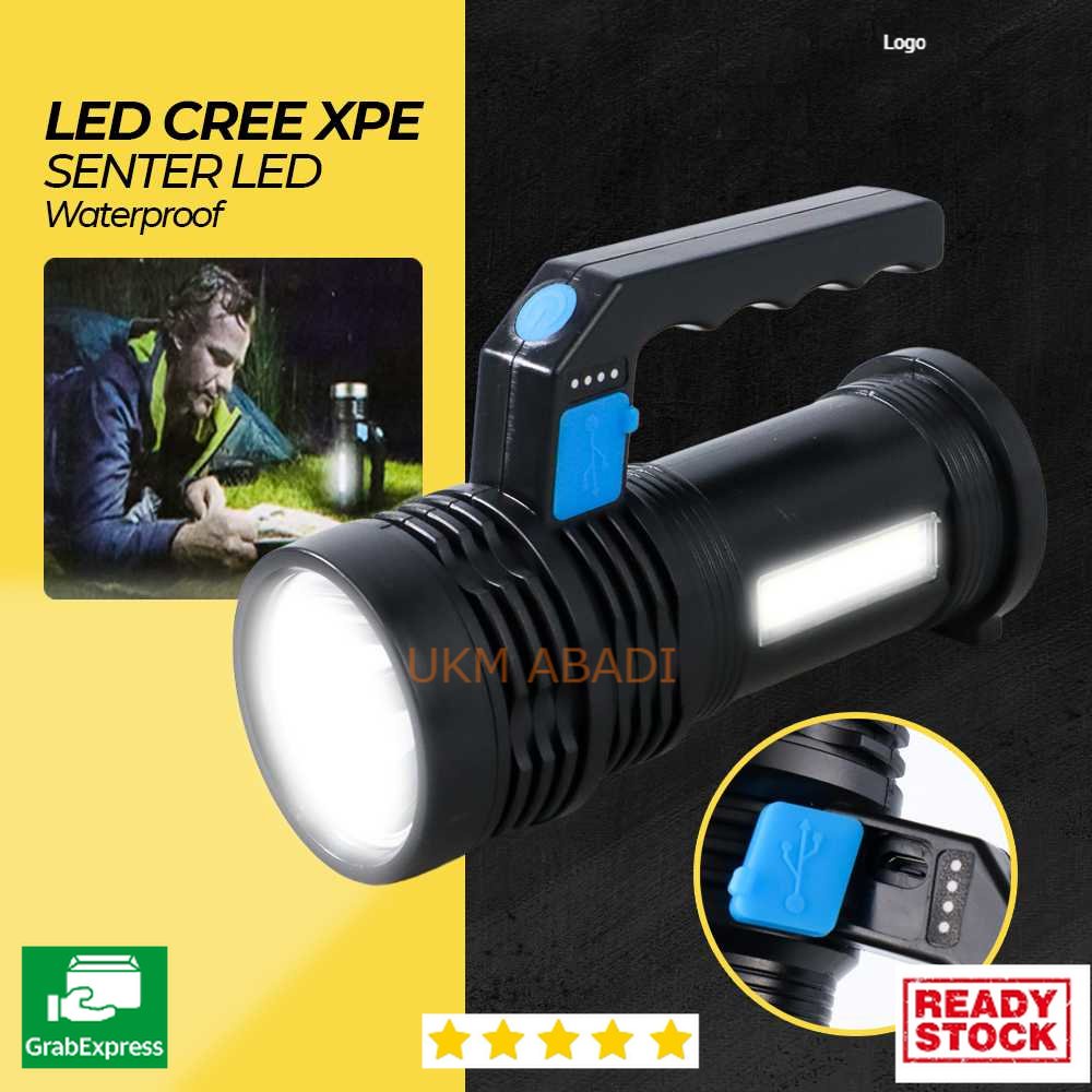 Senter  Camping Traveling LED Waterproof USB 3W Cree XPE COB SL05