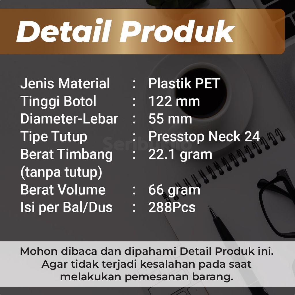 Botol Presstop SBR 200 ml/ Botol PET 200 ml Presstop/ Disctop Silver - Soft Gold - Dark Gold