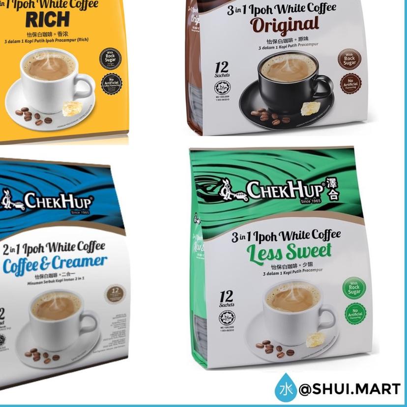 

♚ CHEKHUP / CHEK HUP IPOH WHITE COFFEE INSTANT 2IN1 2 IN 1 NO SUGAR / 3IN1 3 IN 1 / KING / LESS SWEET ♗