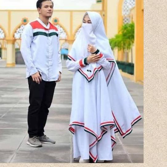 ➼ Palestina putih Gamis Koko bisa Couple ➵