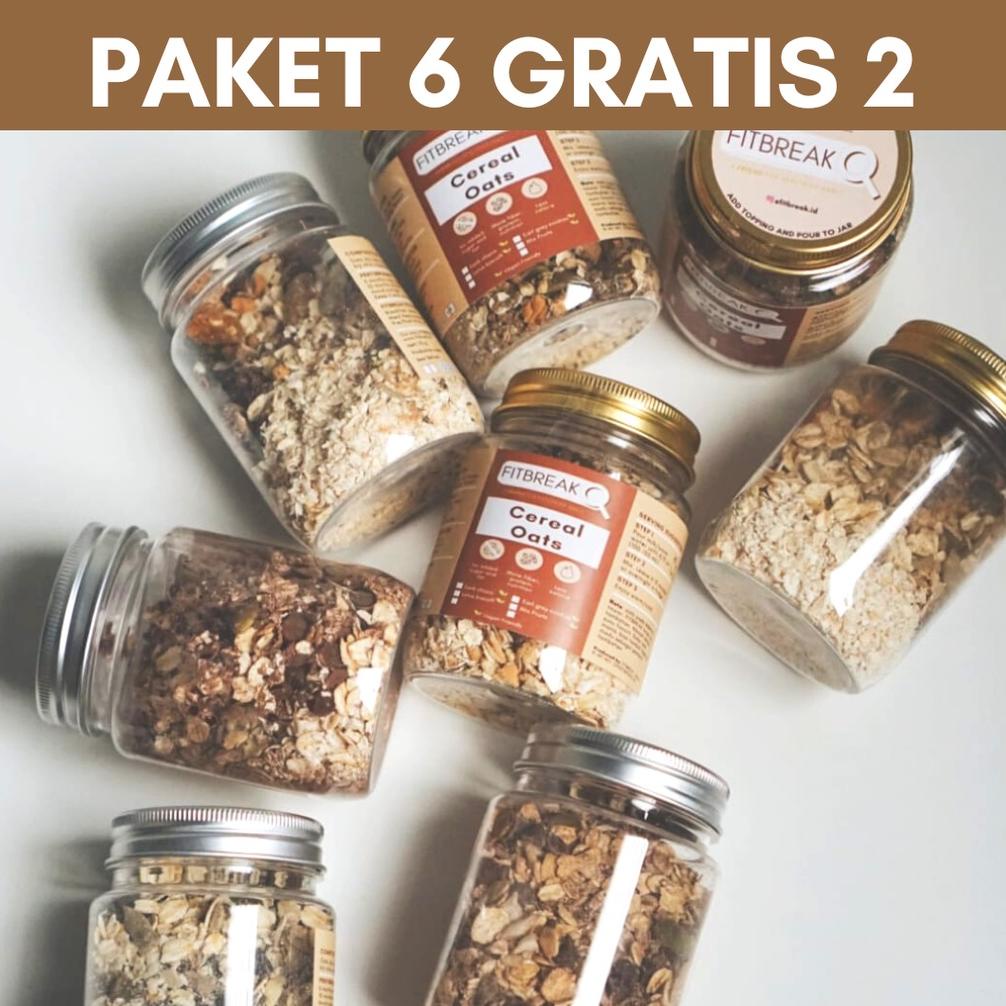 

Festival Promo DIY Paket 6 Gratis 2 Overnight Oats FITBREAK /sarapan/cemilan sehat/rendah kalori Tidak akan Rugi