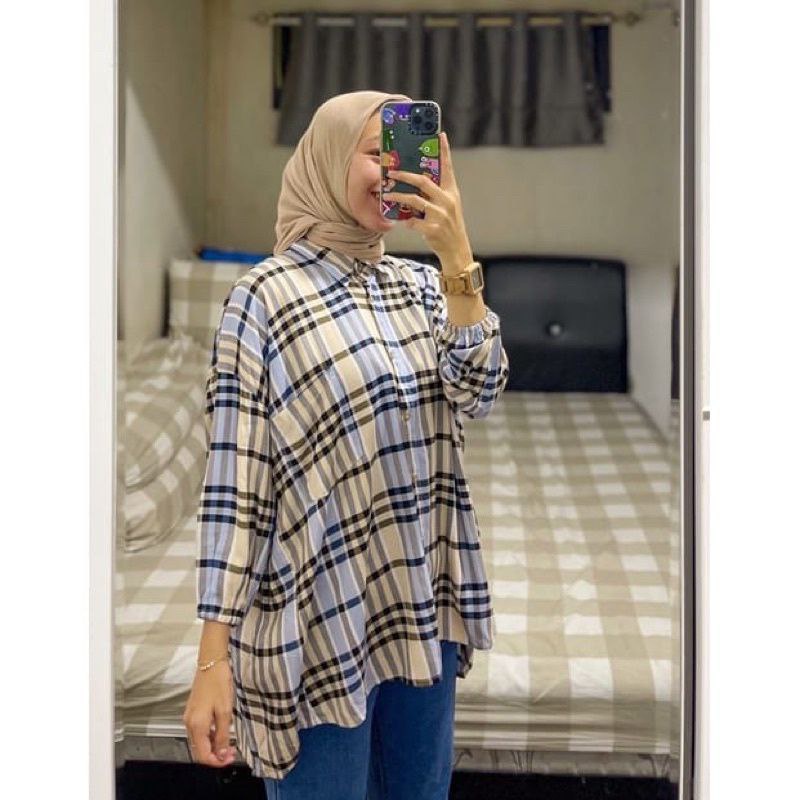 Kemeja wanita oversize bahan rayon viscose best quality - Maite oversize