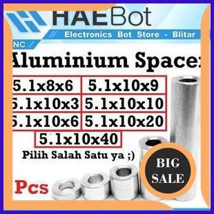last stok [HAEBOT] Openbuilds Aluminium Alumunium Spacer M5 3mm 6mm 9mm 10mm 20mm 40mm 8x6