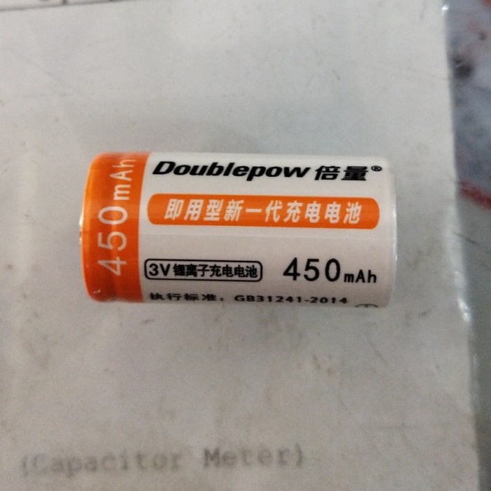 Baterai battery rechargeable Lithium Doublepow RCR123A CR123A 3v