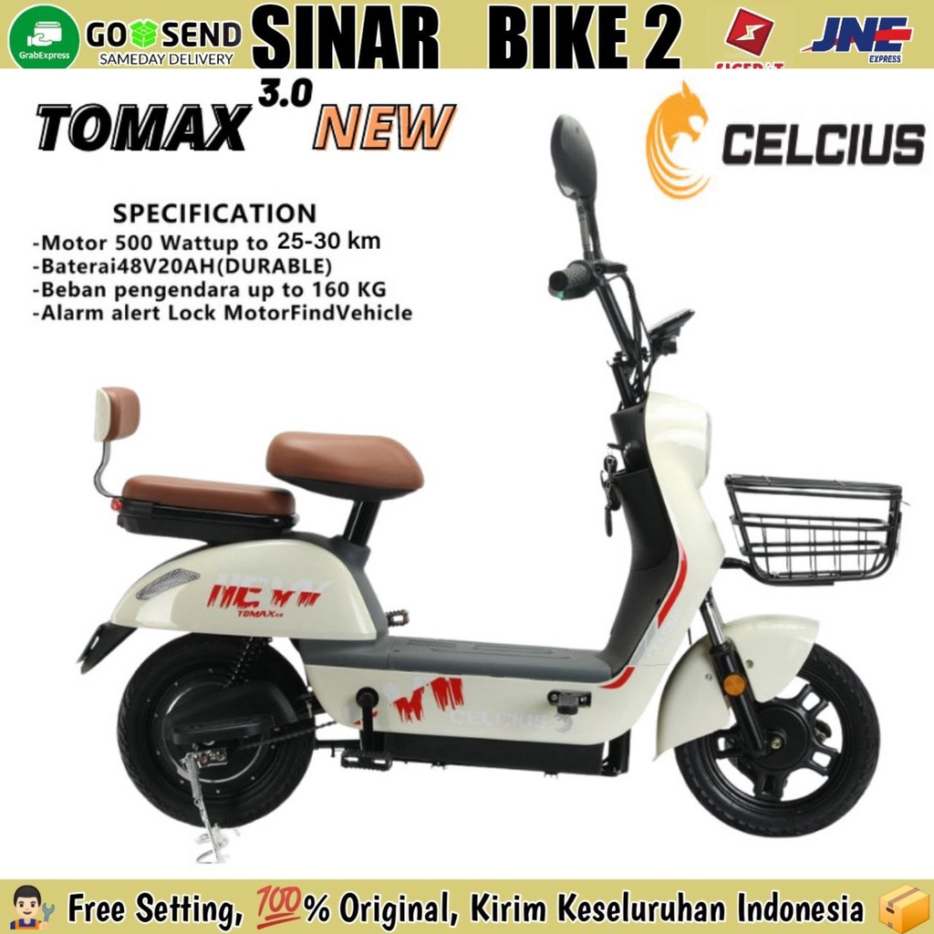 Sepeda Listrik CELCIUS TOMAX 6.0  Electric E Bike 500 Watt