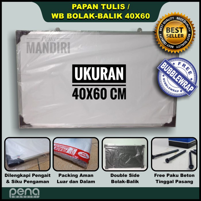 

BISA COD White Board Papan Tulis Ukuran 40x60