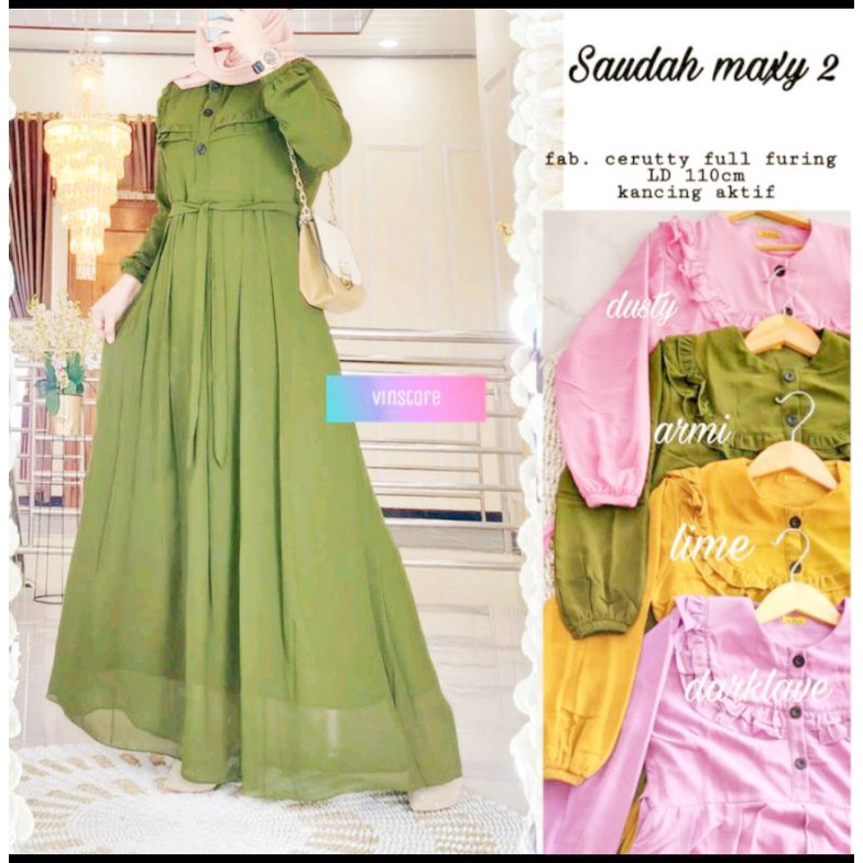 GAMIS//SAUDAH MAXY//GAMIS BAHAN CRINGKLE AIR FLOW #GAMIS #KEKINIAN